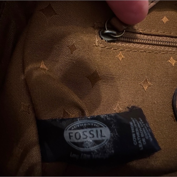 Fossil Vintage Revival Frame Satchel Brown Leather ZB5403 Doctor’s Bag CROSSBODY - Picture 10 of 10